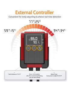 Calentador de Acuario AQQA 200W para 75-150 Litros Termostato 2