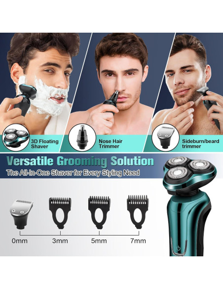 Afeitadora eléctrica Handsomefe V3368 4D impermeable recargable