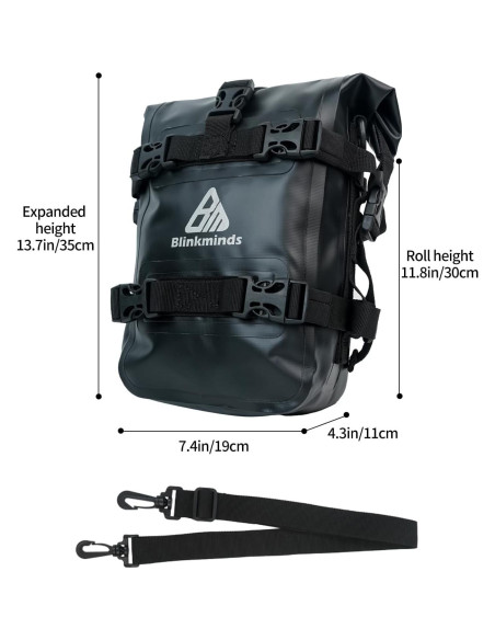 Bolsa Impermeable MOSYQI 8L para Motocicleta - Alta Resistencia