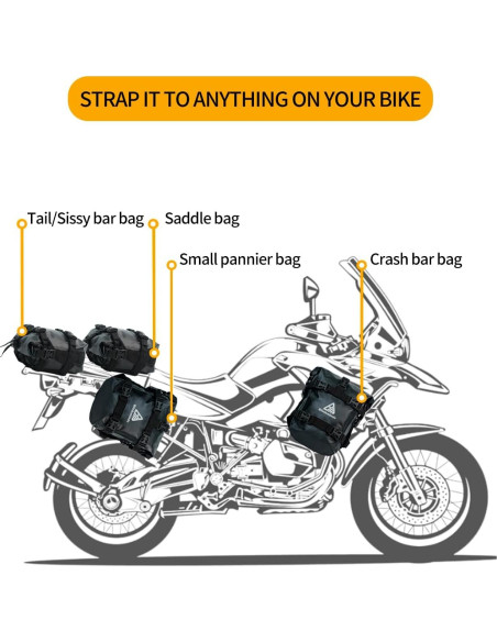 Bolsa Impermeable MOSYQI 8L para Motocicleta - Alta Resistencia