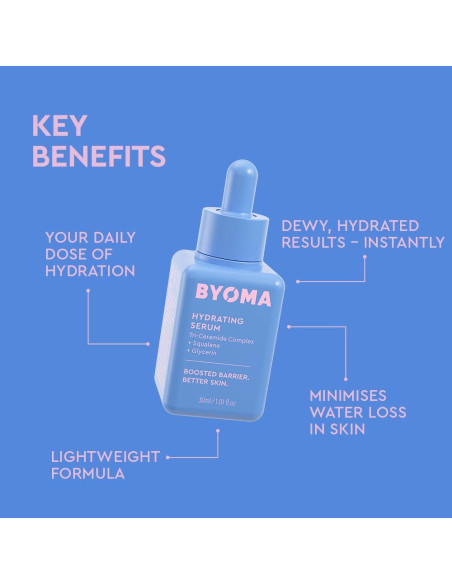 Sérum Hidratante BYOMA 30 ml - Escualano, Glicerina y Ceramidas