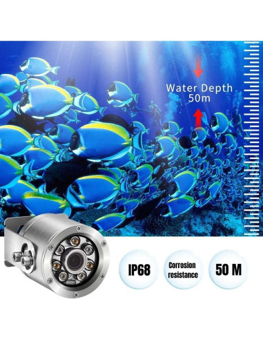 Cámara Submarina Barlus 5MP IP68 con Luz y Cable 9.75m