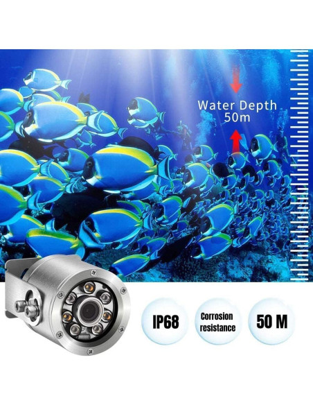 Cámara Submarina Barlus 5MP IP68 con Luz y Cable 9.75m