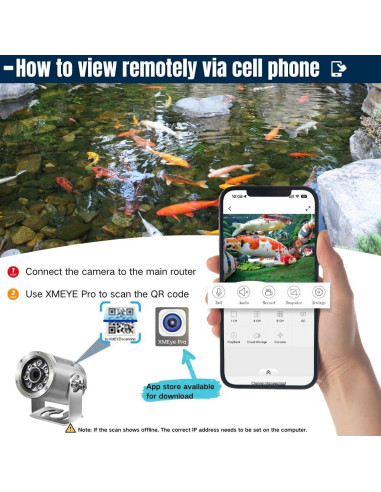 Cámara Submarina Barlus 5MP IP68 con Luz y Cable 9.75m