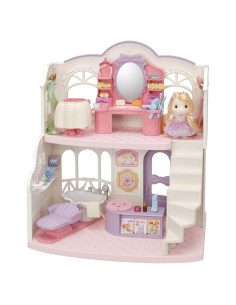 Salón de Peluquería Elegante Calico Critters con 40 Accesorios