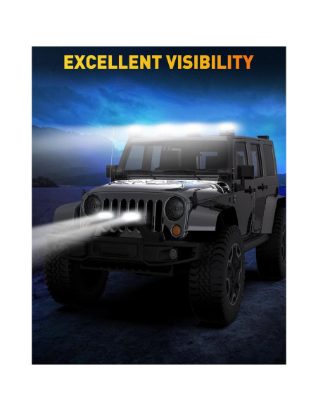 Barra de Luz LED NAOEVO 17.78cm 720W 72000LM Impermeable