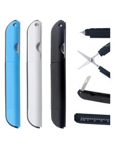 Bolígrafo Multi-Herramienta SAMIQU 4 en 1 con Tijeras y Regla