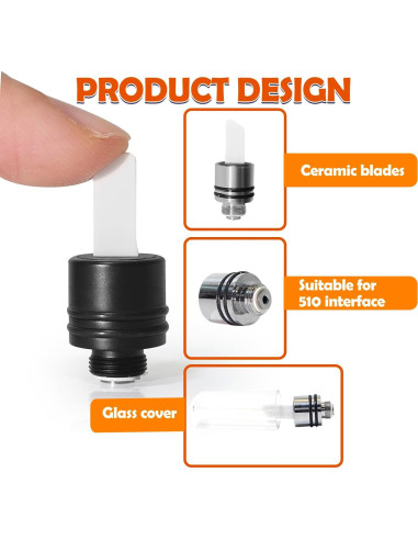 Cuchillo Caliente de Cerámica Taomoiup con Rosca 510 Plata