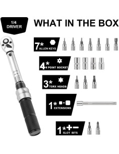 Juego de Llave de Torque COTOUXKER 2-20 Nm 1/4" para Bicicleta 2