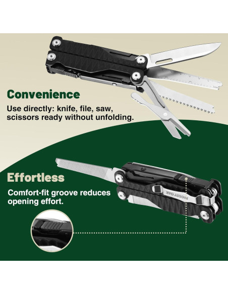 Multiherramienta MOSSY OAK 17 en 1 con Pinzas y Funda