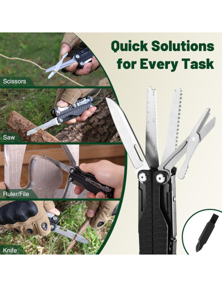 Multiherramienta MOSSY OAK 17 en 1 con Pinzas y Funda