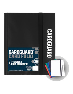 Carpeta de Cartas CardGuard Pro-Folio 9 Bolsillos Negra