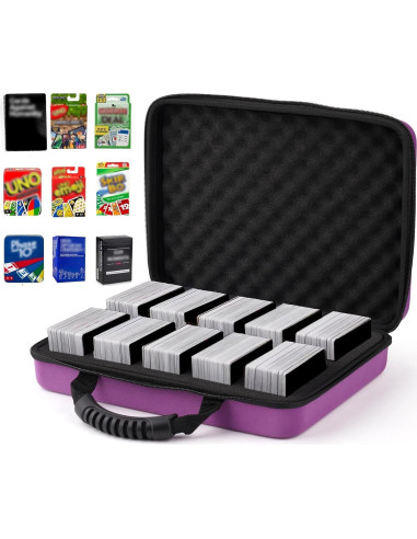 Estuche para cartas Wevbsiy 2200+ cartas púrpura