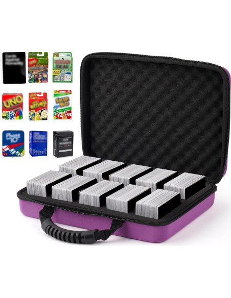Estuche para cartas Wevbsiy 2200+ cartas púrpura Estuche para cartas Wevbsiy 2200+ cartas púrpura