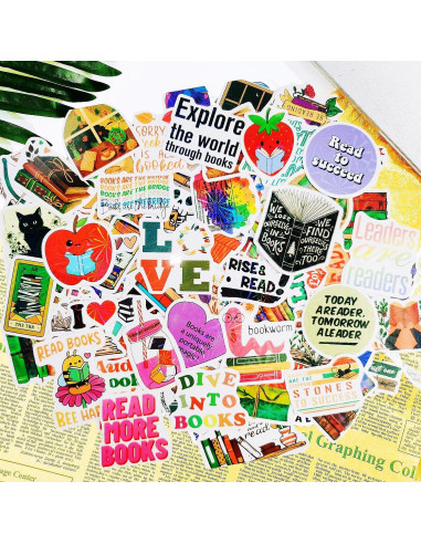 300 Stickers Holográficos Yodeeni para Libros y Laptop