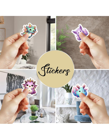 Pack 50 Pegatinas Kawaii de Vinilo Impermeables BIGZORO