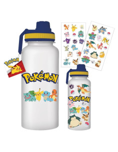 Botella de Plástico Pokémon Silver Buffalo 946ml con Stickers