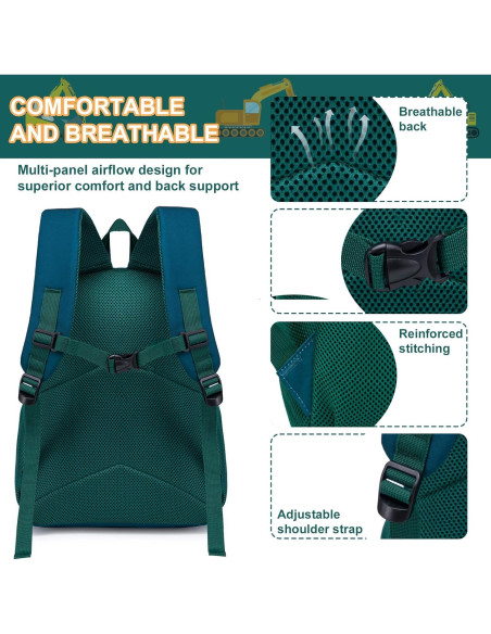 Mochila Escolar Niños 15" Loidou Camión Azul 17L