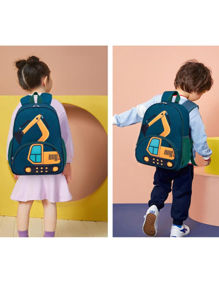 Mochila Escolar Niños 15" Loidou Camión Azul 17L