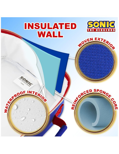 Bolsa Térmica Sonic The Hedgehog Azul/Rojo para Almuerzo