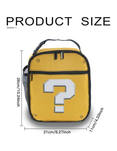 Bolsa de Almuerzo TIANXIADIYI Amarilla Dibujo Animado 20.3x10.2x25.4 cm