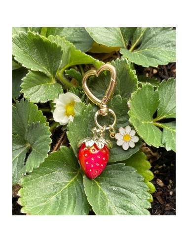 Llavero de Fresa Iridiscente Agromusk 7.62 cm para Mujeres