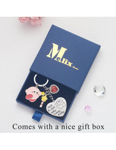 Llavero de Kirby Acero Inoxidable 3.5cm Regalo para Mujeres