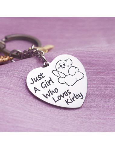 Llavero de Kirby Acero Inoxidable 3.5cm Regalo para Mujeres