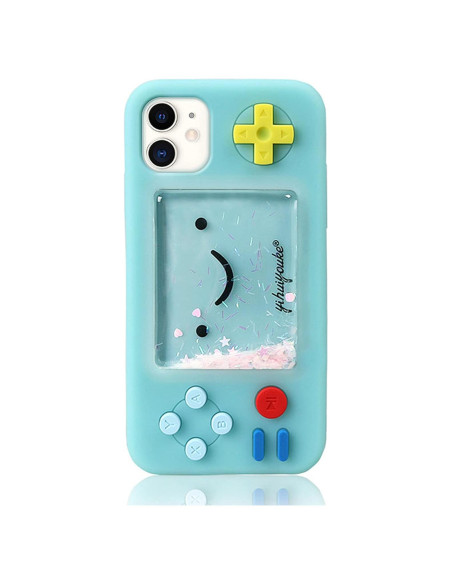 Funda Protectora UnnFiko para iPhone 13 Azul con Estrellas Líquidas Funda Protectora UnnFiko para iPhone 13 Azul con Estrellas Líquidas