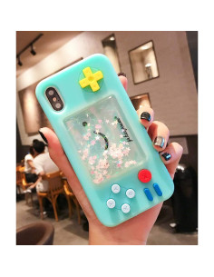 Funda Protectora UnnFiko para iPhone 13 Azul con Estrellas Líquidas 2
