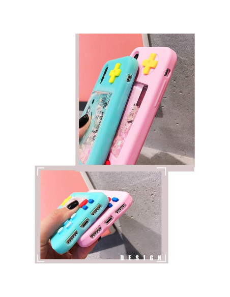 Funda Protectora UnnFiko para iPhone 13 Azul con Estrellas Líquidas Funda Protectora UnnFiko para iPhone 13 Azul con Estrellas Líquidas