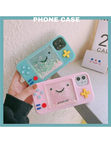 Funda Protectora UnnFiko para iPhone 13 Azul con Estrellas Líquidas Funda Protectora UnnFiko para iPhone 13 Azul con Estrellas Líquidas