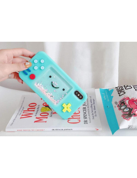 Funda Protectora UnnFiko para iPhone 13 Azul con Estrellas Líquidas Funda Protectora UnnFiko para iPhone 13 Azul con Estrellas Líquidas