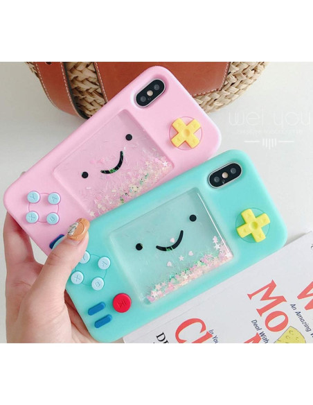 Funda Protectora UnnFiko para iPhone 13 Azul con Estrellas Líquidas Funda Protectora UnnFiko para iPhone 13 Azul con Estrellas Líquidas