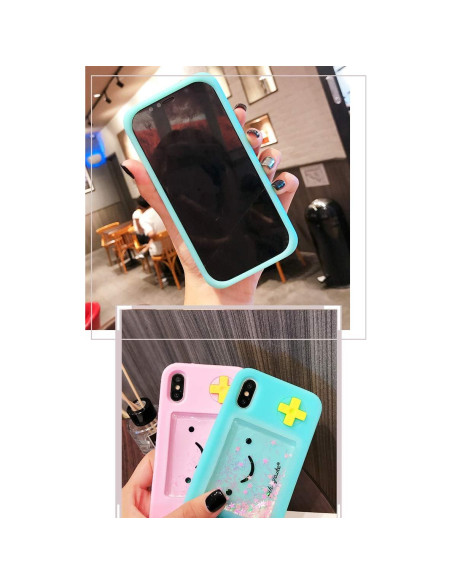 Funda Protectora UnnFiko para iPhone 13 Azul con Estrellas Líquidas Funda Protectora UnnFiko para iPhone 13 Azul con Estrellas Líquidas