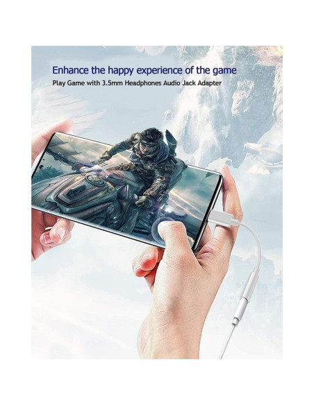 Adaptador de Auriculares 3.5mm a Lightning - Esbeecables - Paquete de 3