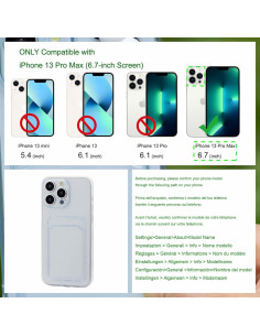 Funda Chengyuanfeng para iPhone 13 Pro Max con Ranura Tarjeta 2