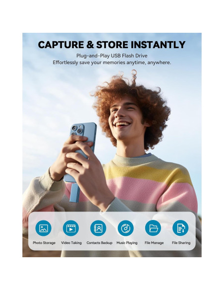 Unidad Flash MFi 256GB SUDEHO para iPhone y Android Unidad Flash MFi 256GB SUDEHO para iPhone y Android