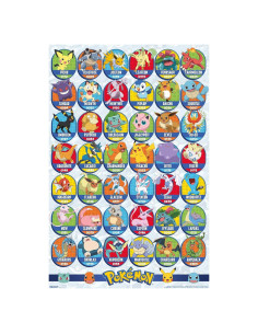 Póster de Pared Cuadrícula Pokémon Favoritos 56.8x86.4 cm Allposters
