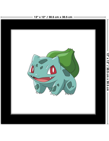Arte de Pared Pokemon Bulbasaur enmarcado Trends International 30.48 cm