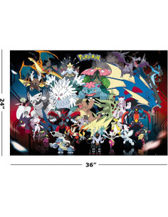 Póster de Anime Pokémon Mega Evoluciones 91x61 cm 2