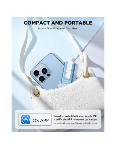 Unidad Flash MFi 256GB SUDEHO para iPhone y Android