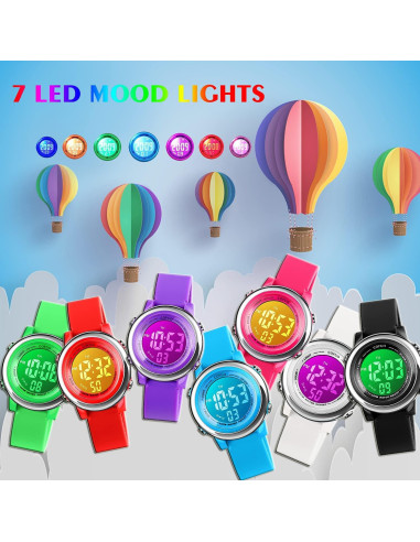 Reloj Deportivo Digital Cofuo Azul para Niños Impermeable