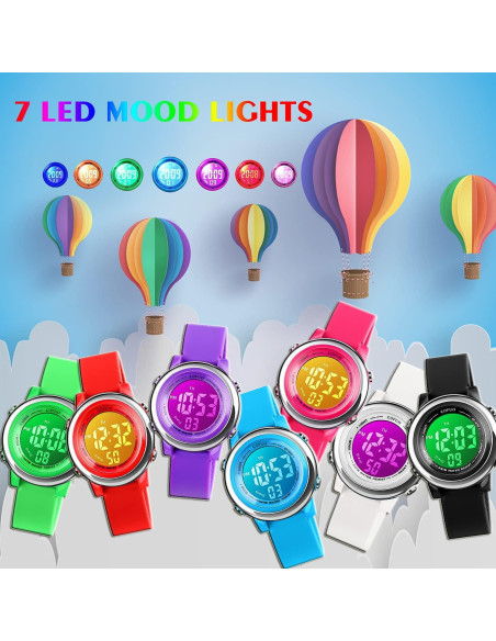 Reloj Deportivo Digital Cofuo Azul para Niños Impermeable Reloj Deportivo Digital Cofuo Azul para Niños Impermeable