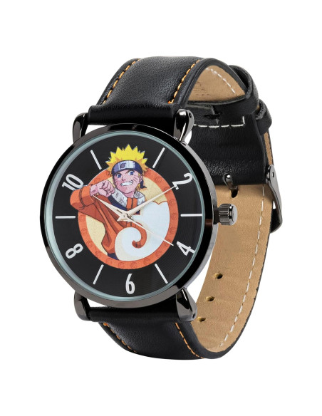 Reloj Analógico para Niños Naruto Uzumaki - Correa de Cuero PU