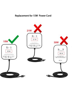 Cable de Alimentación 15W Dgsroom para Echo Dot y Fire TV 2