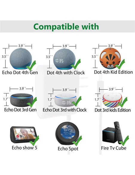 Cable de Alimentación 15W Dgsroom para Echo Dot y Fire TV