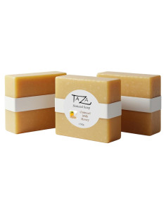 Taza Jabón Natural Priya Spa Avena y Miel 150 g (Paquete de 3)