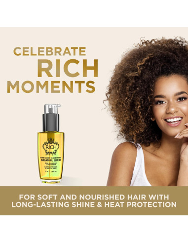 Elixir Rejuvenecedor de Aceite de Argán RICH 156 g - Protección Térmica