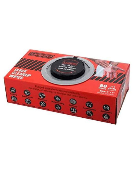 Toallitas de limpieza Quickstop 20.32x20.32 cm - 80 unidades